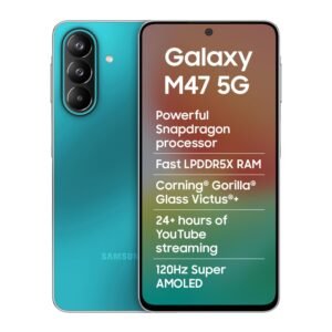 Samsung Galaxy M17e 5G Mobile (Blitz Blue, 4GB RAM, 128GB Storage) | Smoothest 120 Hz Refresh Rate| Monster 6000 mAh Battery | IP54 | 6 Gen OS Upgrades | AI | Gemini Live | Without Charger